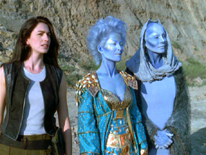 Two Delvian priestesses alongside a Sebacean