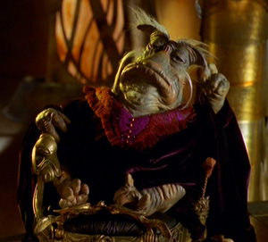 A Hynerian on a hoverchair
